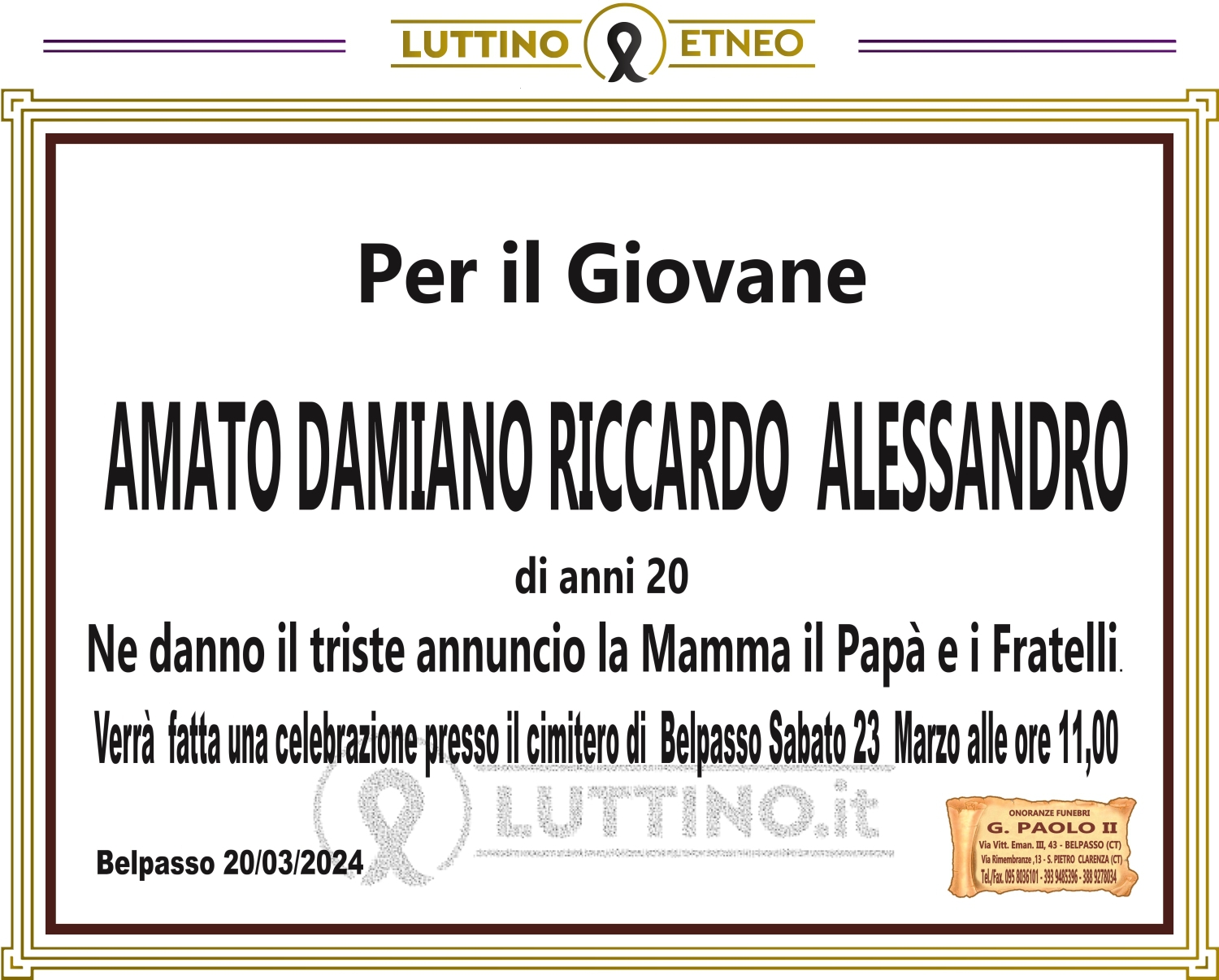 Damiano Riccardo Alessandro Amato